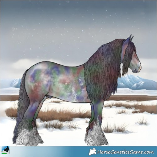 Horse Color:Nacre Brown Chinchilla Sabino 