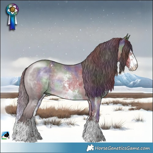 Horse Color:Nacre Chocolate Brown Chinchilla Sabino Rabicano 