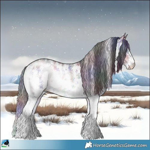 Horse Color:Nacre Brown Chinchilla Onyx Sabino 