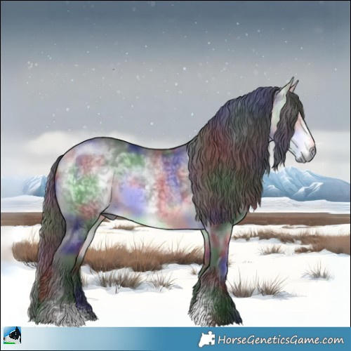 Horse Color:Nacre Buckskin Chinchilla Sabino Rabicano 