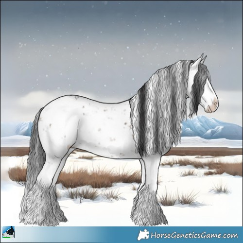 Horse Color:Brown Ice Dun Mushroom Sabino Brindle 