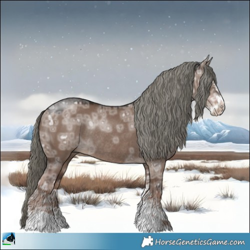 Horse Color:Liver Red Dun Ice Mushroom Sabino Rabicano 
