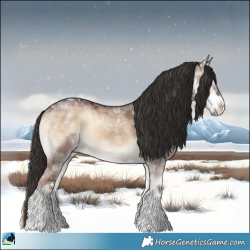 Horse Color:Liver Red Dun Ice Onyx Sabino 