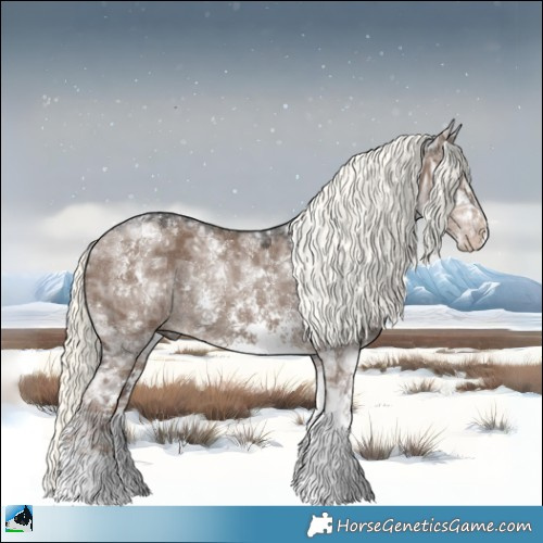 Horse Color:Liver Red Dun Ice Mushroom Sabino Rabicano 