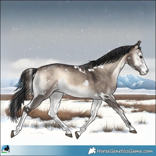 Horse Color:White Spotted Brown Onyx Mushroom Sabino 