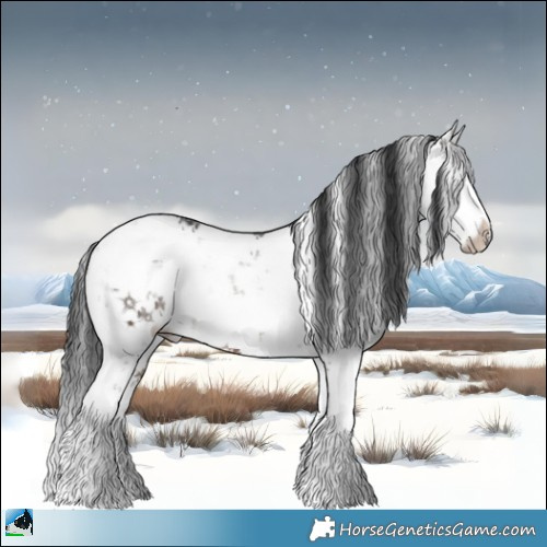 Horse Color:Brown Ice Dun Mushroom Sabino Rabicano 
