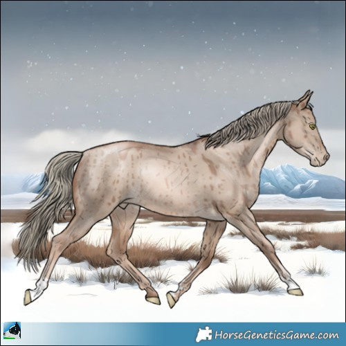 Horse Color:Liver Red Dun Pearl Mushroom Rabicano Brindle 