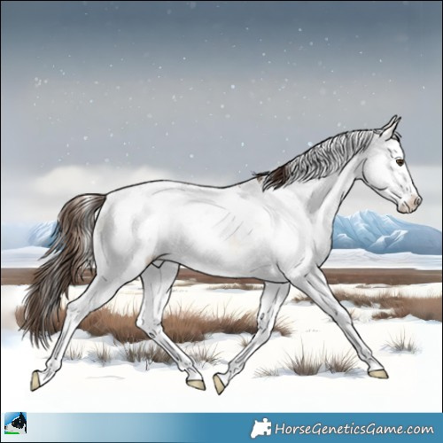 Horse Color:Brown Ice Pearl Onyx Mushroom Sabino Rabicano 