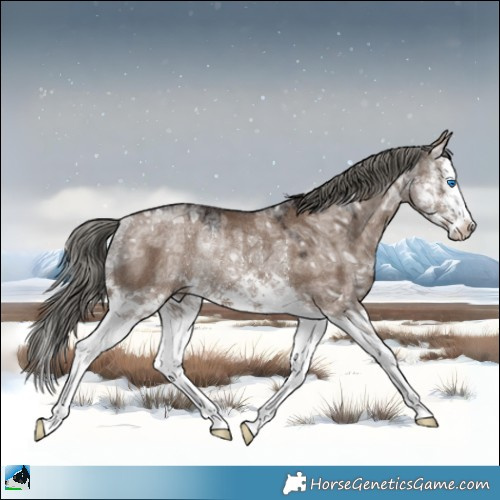Horse Color:Liver Red Dun Ice Mushroom Sabino Splash Rabicano 