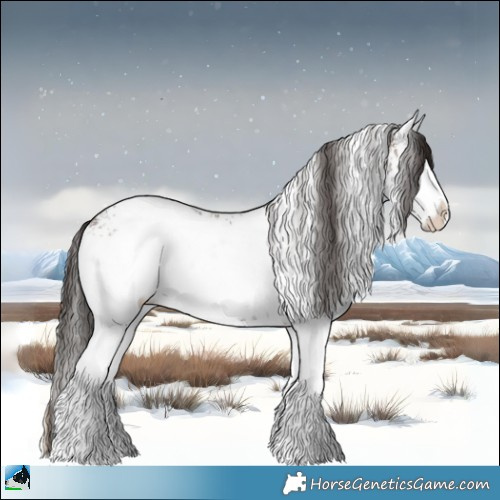 Horse Color:White Spotted Liver Red Onyx Ice Sabino Rabicano 