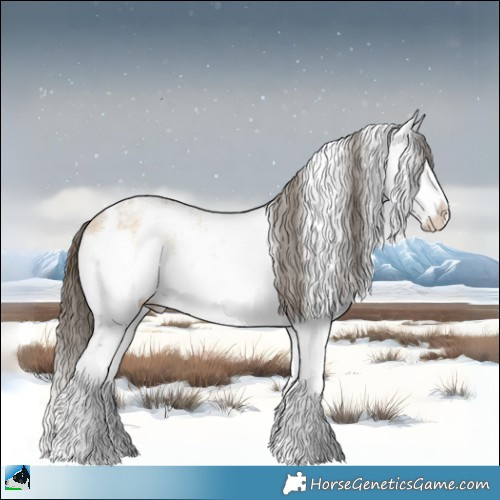 Horse Color:White Spotted Buckskin Ice Pearl Onyx Rabicano 