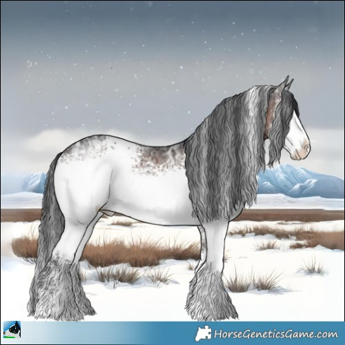 Horse Color:White Spotted Brown Ice Sabino Rabicano 