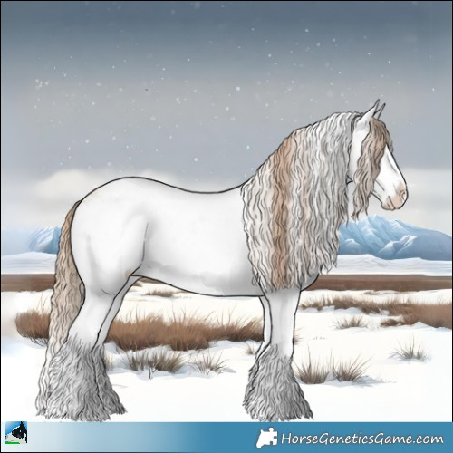 Horse Color:White Spotted Perlino Ice Onyx Rabicano 