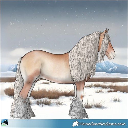 Horse Color:Silver Blue Onyx Pearl Rabicano 