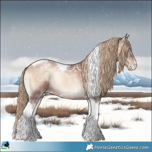 Horse Color:Liver Red Onyx Ice Pearl Tobiano 