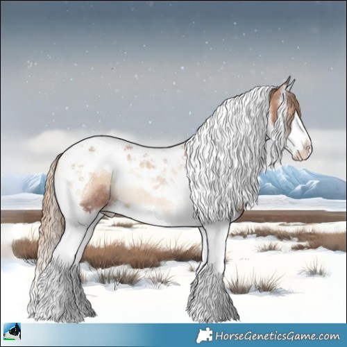 Horse Color:Liver Red Onyx Pearl Splash Tobiano Rabicano 