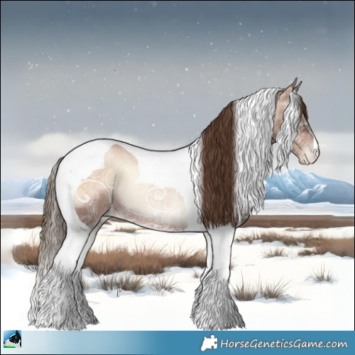 Horse Color:Liver Red Onyx Ice Pearl Tobiano Rabicano 