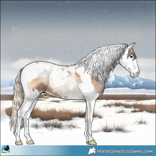 Horse Color:Liver Red Onyx Pearl Splash Tobiano Rabicano 