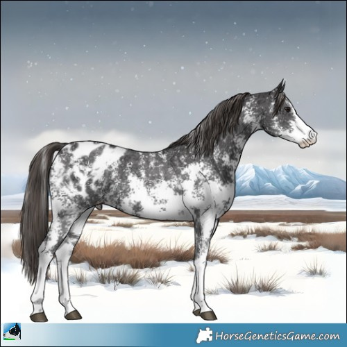 Horse Color:Smoky Black Ice Sabino Appaloosa 