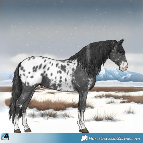 Horse Color:Black Sabino Appaloosa 