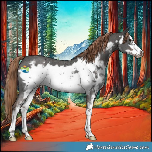 Horse Color:Liver Chestnut Sabino Frame 