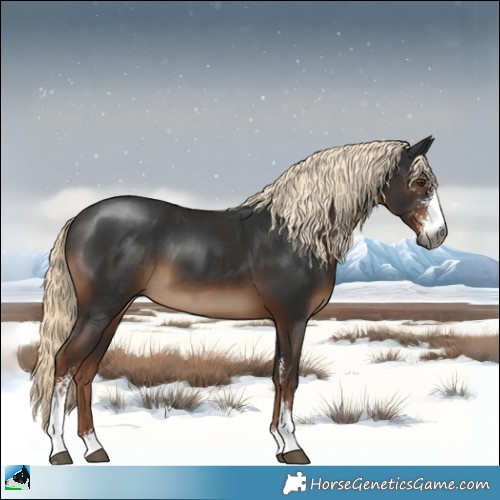 Horse Color:Gray Liver Chestnut Mushroom Sabino 