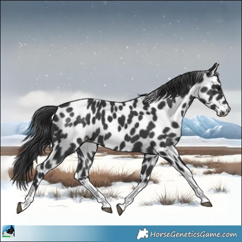 Horse Color:White Spotted Black Appaloosa 