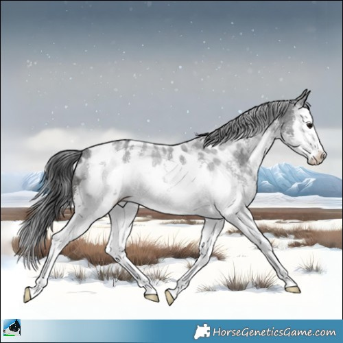 Horse Color:White Spotted Black Ice Sabino Splash Appaloosa 