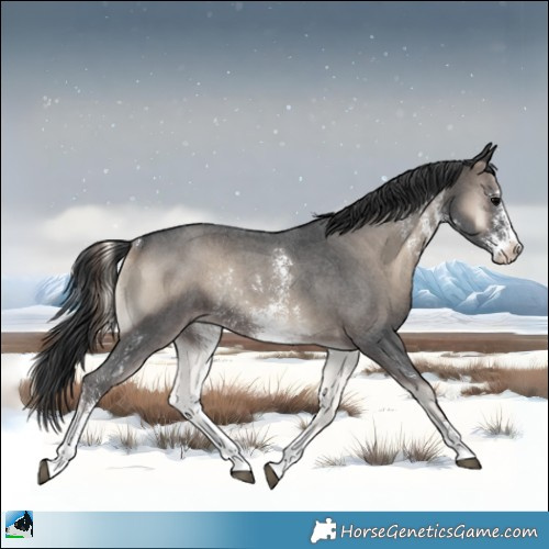 Horse Color:Blue Onyx Sabino Rabicano 