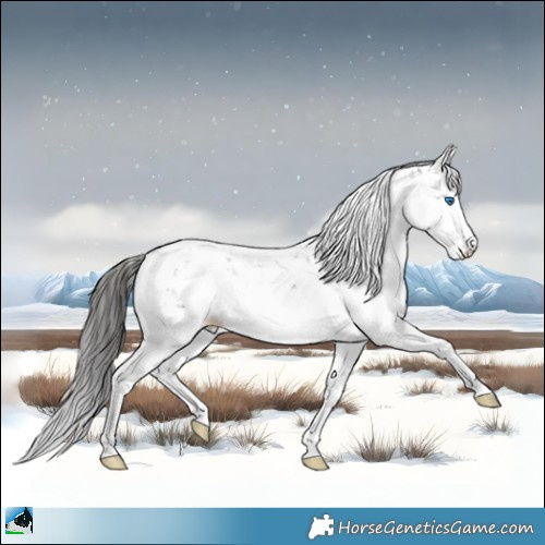 Horse Color:Smoky Black Sabino Splash Rabicano 