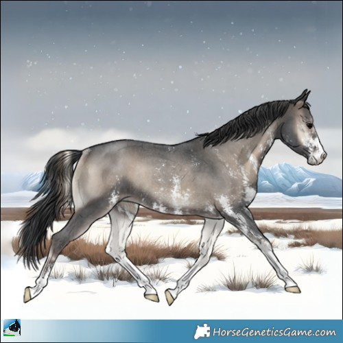 Horse Color:Blue Onyx Sabino Rabicano 