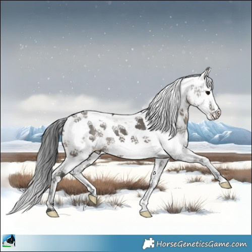 Horse Color:Grullo Mushroom Sabino Rabicano 