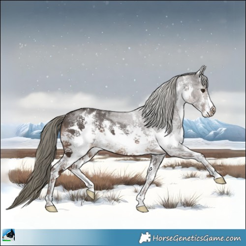 Horse Color:White Spotted Liver Chestnut Mushroom Sabino Rabicano 