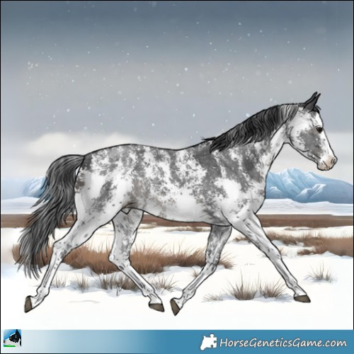 Horse Color:Black Mushroom Sabino Splash Rabicano 