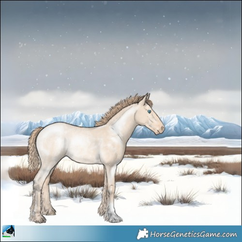 Horse Color:Perlino Ice Dun Rabicano 