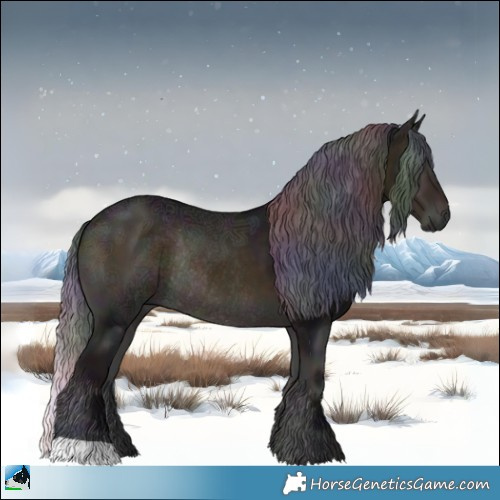 Horse Color:Nacre Midnight Buckskin Ice Onyx Rabicano 