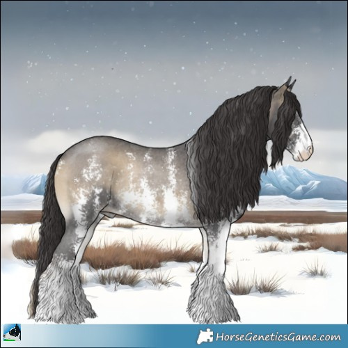Horse Color:Smoky Blue Onyx Sabino Rabicano 