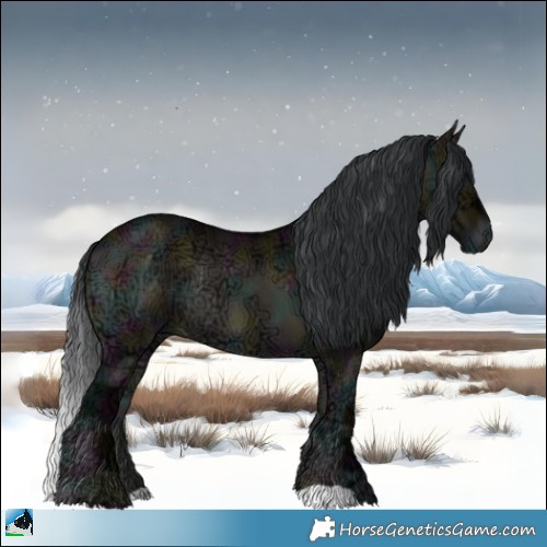 Horse Color:Midnight Brown Ice Onyx Rabicano 