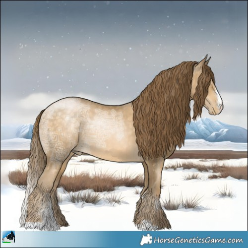 Horse Color:Buckskin Ice Pearl Sabino Rabicano 