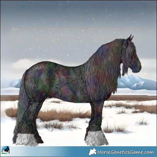 Horse Color:Nacre Black Ice Rabicano 