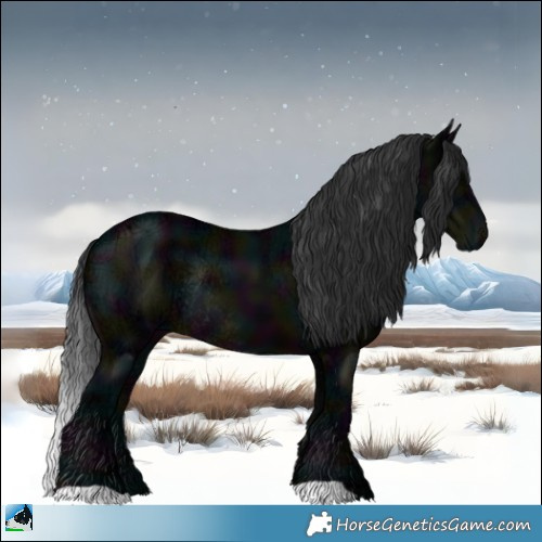 Horse Color:Midnight Brown Ice Rabicano 