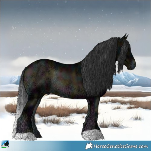 Horse Color:Midnight Brown Ice Onyx Rabicano 