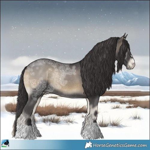 Horse Color:Smoky Blue Onyx Ice Rabicano 