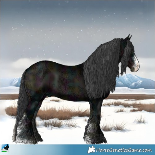 Horse Color:Midnight Blue Onyx Ice Sabino Rabicano 