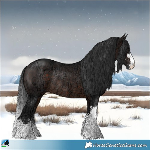 Horse Color:Brown Ice Sabino Rabicano 