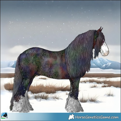 Horse Color:Nacre Brown Ice Sabino Rabicano 