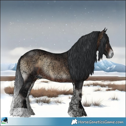Horse Color:Brown Ice Onyx Rabicano 