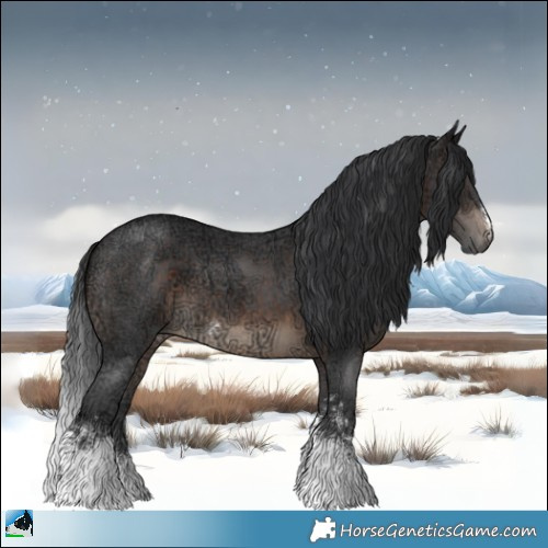Horse Color:Brown Ice Sabino 