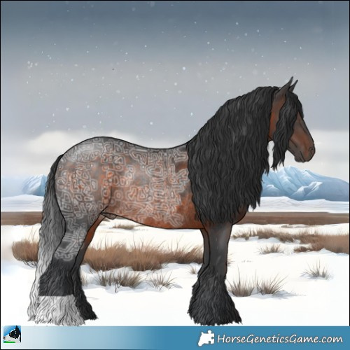 Horse Color:Brown Ice Rabicano 