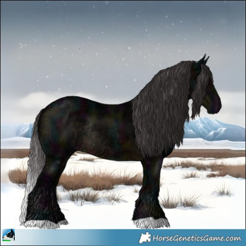 Horse Color:Midnight Buckskin Ice Rabicano 